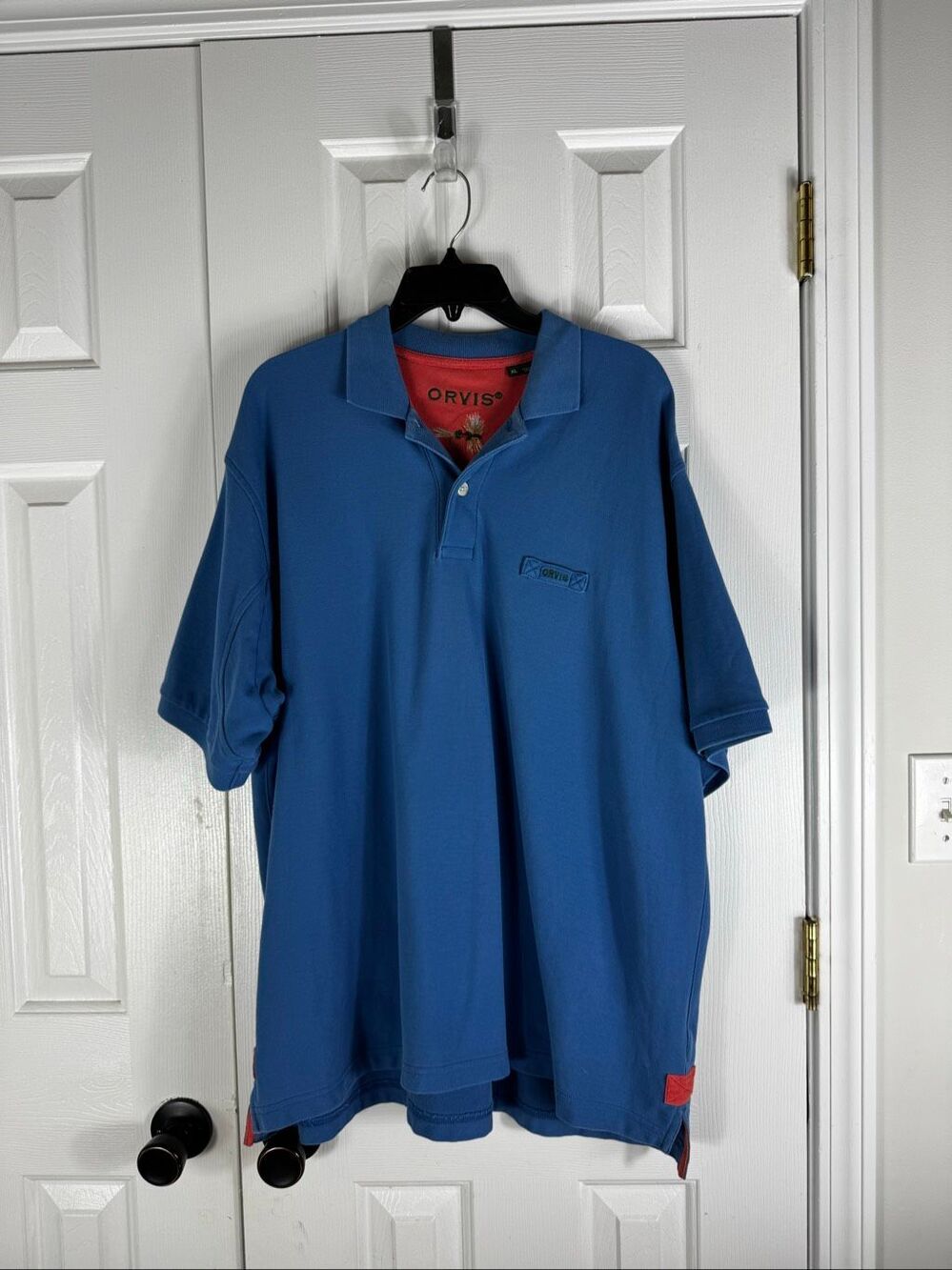 Orvis Mens Polo Style Blue Style Shirt Size XL